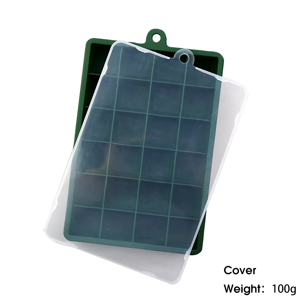 With Lid /No Lid 24-Hole Silicone Ice Tray Square Box Auxiliary Food Puree Cheese Jelly Mold Bar Kitchen Tool Cocktail Cube