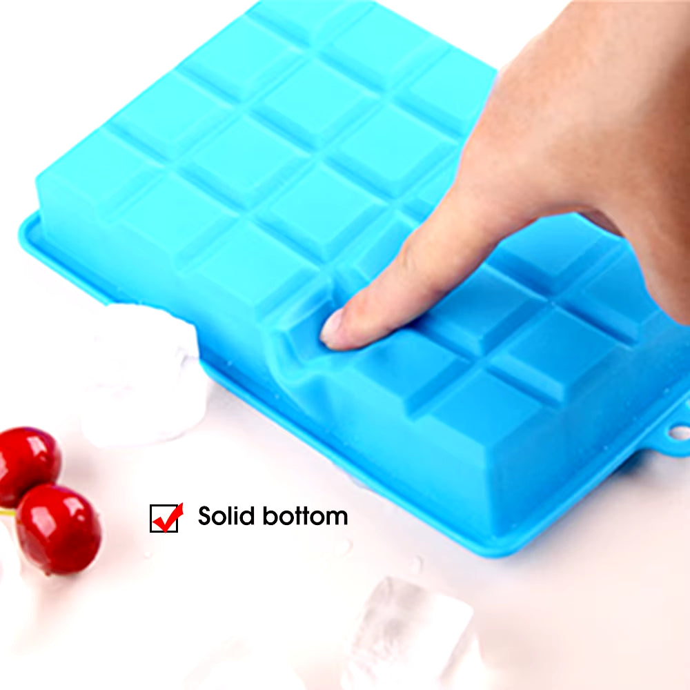 With Lid /No Lid 24-Hole Silicone Ice Tray Square Box Auxiliary Food Puree Cheese Jelly Mold Bar Kitchen Tool Cocktail Cube