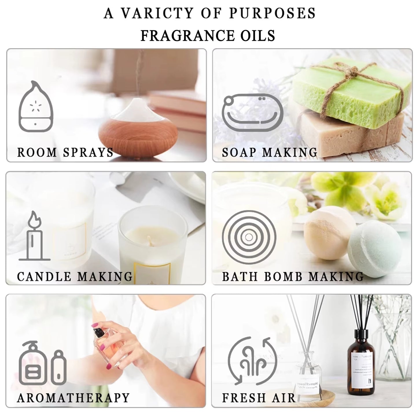 1PCS Aromatherapy Essential Oil for Diffuser 10ML/30ML/100ML Lavender Peppermint Vanilla Eucalyptus Jasmine Aroma Oils
