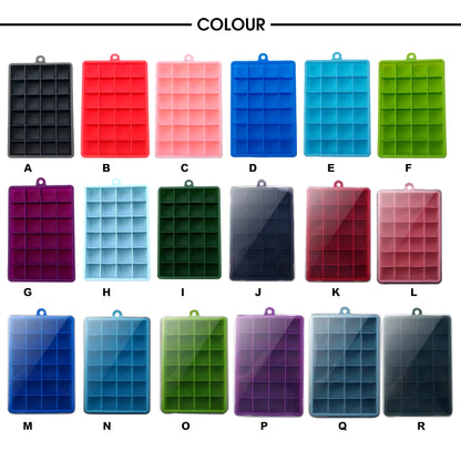 With Lid /No Lid 24-Hole Silicone Ice Tray Square Box Auxiliary Food Puree Cheese Jelly Mold Bar Kitchen Tool Cocktail Cube